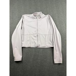 VICTORIA'S SECRET PINK Soft Ultimate Full Zip Up Jacket White/Bone Size XL